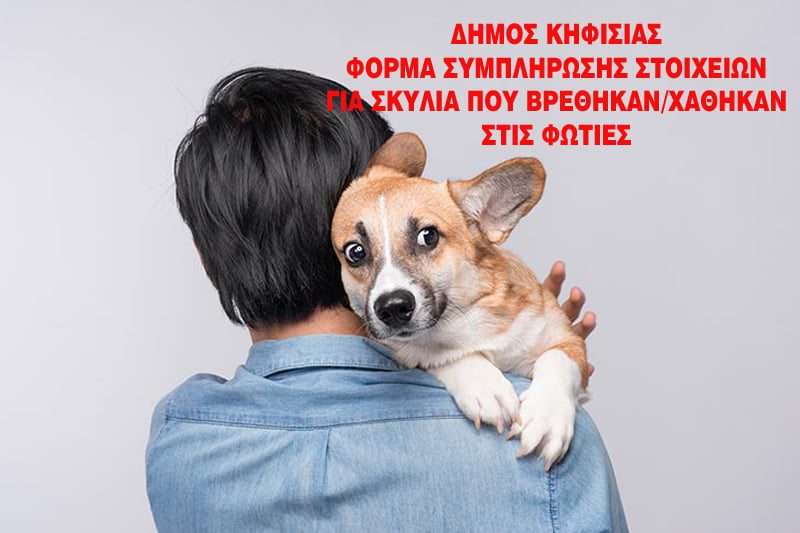 ΦΟΡΜΑ ΣΥΜΠΛΗΡΩΣΗΣ ΓΙΑ ΣΚΥΛΙΑ ΠΟΥ ΒΡΕΘΗΚΑΝ /ΧΑΘΗΚΑΝ ΣΤΙΣ ΦΩΤΙΕΣ