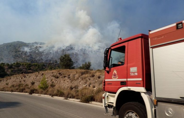 Μεγάλη φωτιά στον Μαραθώνα: Μήνυμα του 112 για να εκκενωθούν Παλιούρι και Ριζάρη