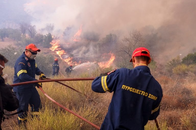 Φωτιά στο Γραμματικό – Συναγερμός στην Πυροσβεστική
