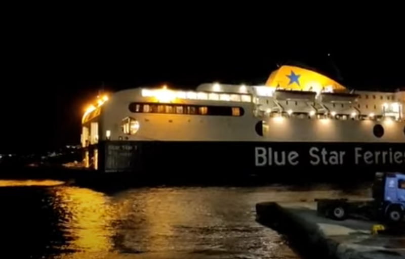 Στον προβλήτα του λιμανιού της Νάξου προσέκρουσε το Blue Star 1