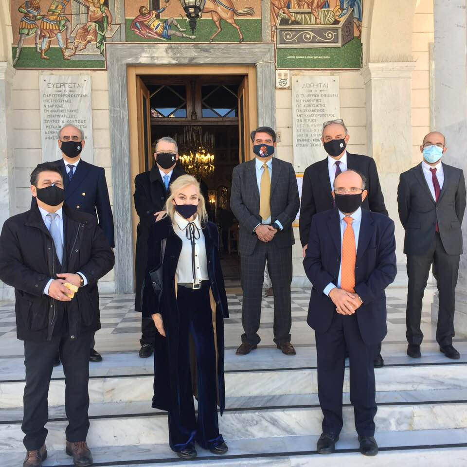 Η δοξολογία της Πρωτοχρονιάς, στον Μητροπολιτικό ναό του Αγίου Δημητρίου στην Κηφισιά.