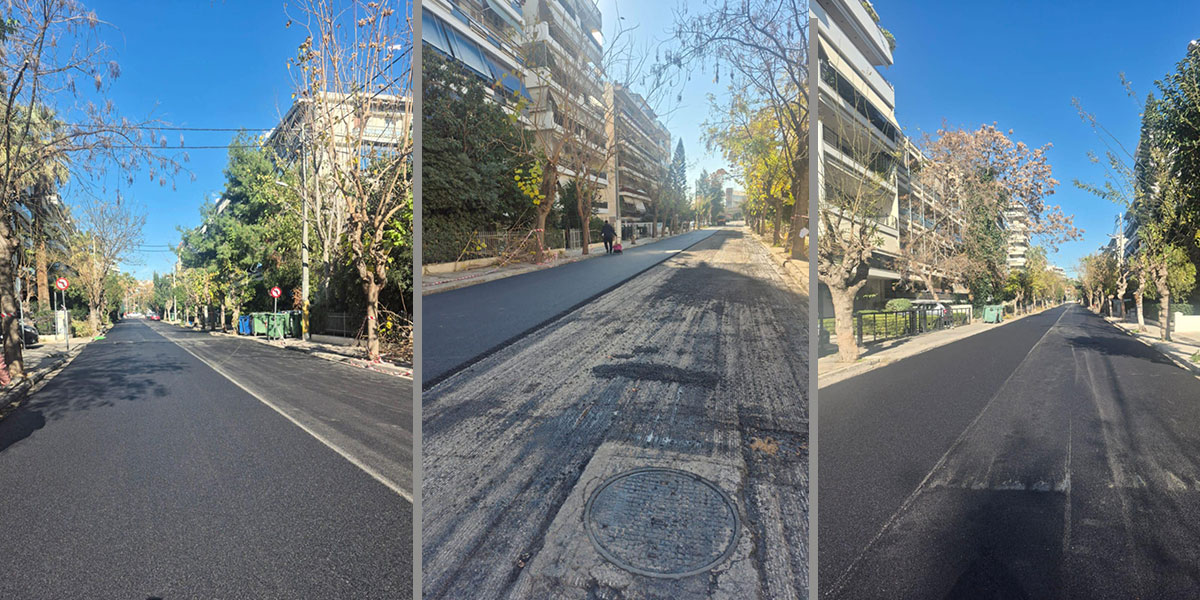 Σε εξέλιξη οι ασφαλτοστρώσεις του Δήμου Πειραιά σε κεντρικούς δρόμους του Νέου Φαλήρου