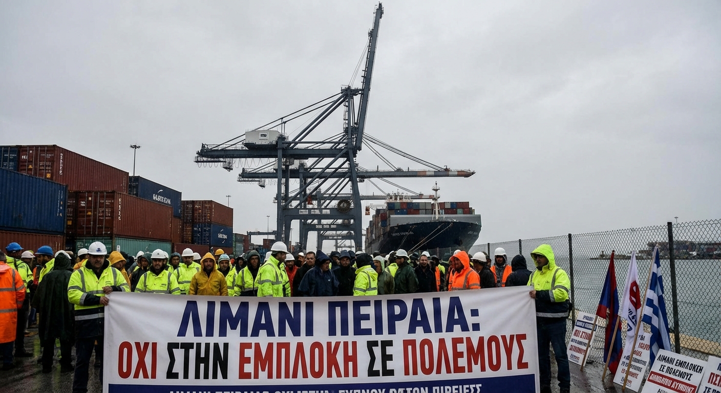 Λιμάνι Πειραιά: Εργαζόμενοι εναντίον χρήσης για πολεμικούς σκοπούς