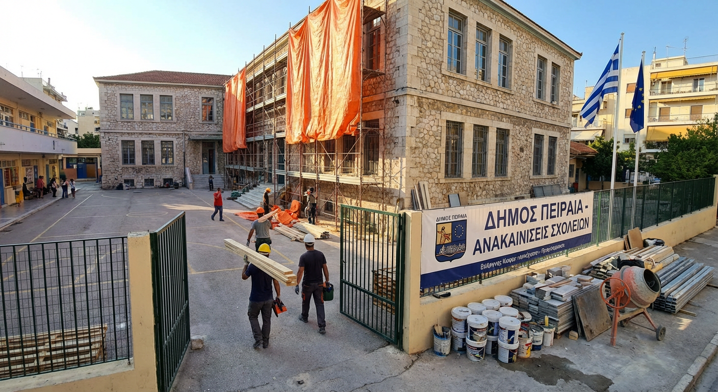 Δήμος Πειραιά: Ανακαινίσεις σχολείων όλο το χρόνο για σύγχρονη μάθηση