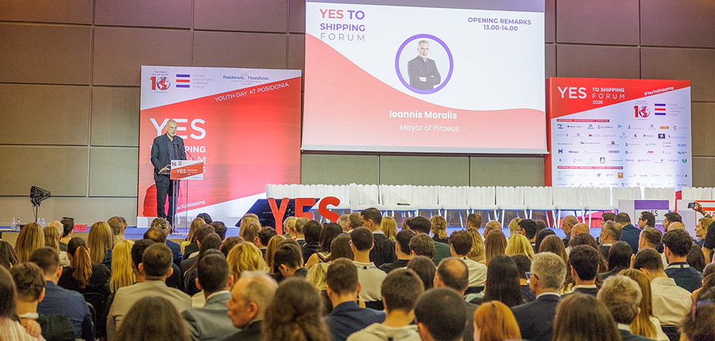Ο Δήμαρχος Πειραιά Γιάννης Μώραλης στο YES to Shipping Forum στα Ποσειδώνια 2026