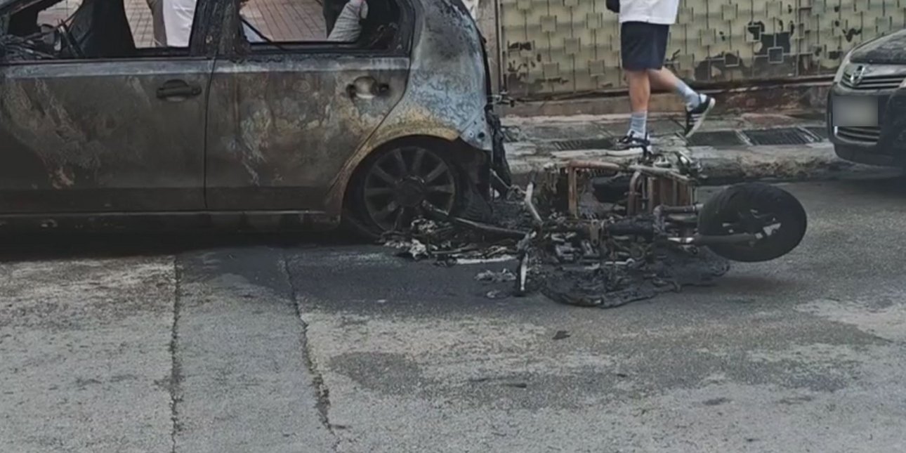 Φωτιά σε ηλεκτρικό σκούτερ στην Κυψέλη: Καταστροφή αυτοκινήτου, ζημιές σε δεύτερο όχημα
