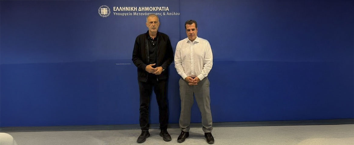 Συνάντηση του Δημάρχου Πειραιά Γιάννη Μώραλη με τον Υπουργό Μετανάστευσης και Ασύλου Θάνο Πλεύρη